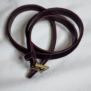 J Crew Leather belt. 1st hole at 32". Last hole at 37"